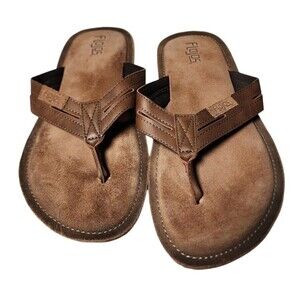Flojos Men's Leather Sandals Size 13 Brown